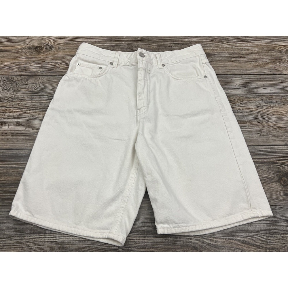 Closed Brand Ivory Denim Shorts Men's Size 29 Made In Italy Designer 80's 90's‎